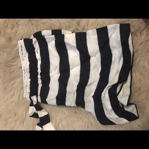 Navy and White stripe Shorts